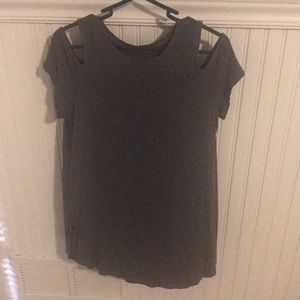 American Eagle cut shoulder tee